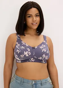 Soutien-gorge Sans Armatures Grande Taille Susa - Bonnet F, Tour De Dos 100/105 - Satin Noir - Neuf étiqueté