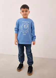 Sweatshirt enfant Molleton de coton bleu gris