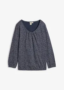 Haut Femme Manches Longues Imprimé Fleurs Gris - Taille L - Neuf Sans étiquettes