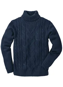 Pull col roulé à motif torsadé, bonprix