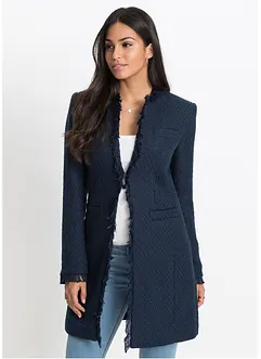 Blazer long en maille bouclée, bonprix