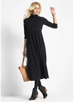 Robe T-shirt midi, manches 3/4, bonprix