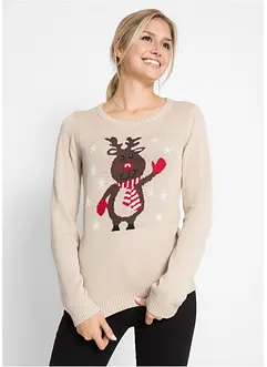 Pull de Noël en maille, bonprix