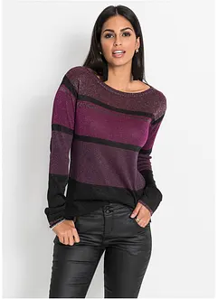 Pull à rayures avec Lurex, bonprix