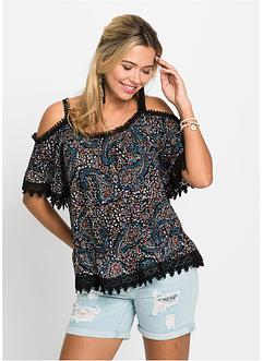 T-shirt ajusté haut en dentelle rouge vin femme | Morgan