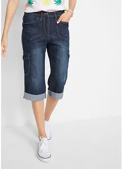 Jean 3/4 cargo stretch, taille normale, bonprix