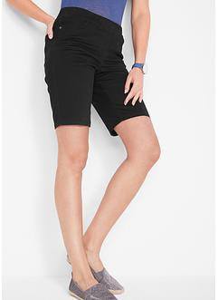 Short Long Femme été - Taille Haute élastique, Poches - 95% Coton - Pour Vacances, Ville, Décontracté - 2