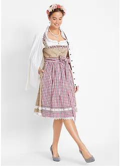 Dirndl avec tablier, longueur genou (ens. 2 pces), bonprix