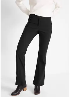 Pantalon flare en bengaline stretch avec taille ajustable, bonprix