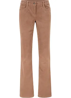 Pantalon stretch en velours côtelé, Bootcut, bonprix