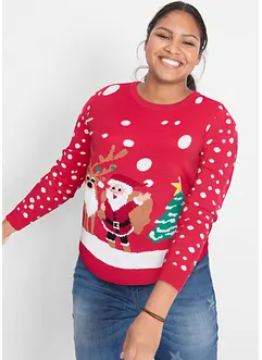 Pull de Noël en fine maille, bonprix