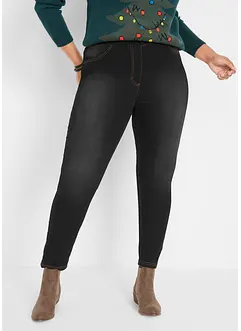 Jegging taille haute en matière thermique légèrement élastique, taille confortable, bonprix