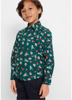 Chemise garçon manches longues avec motifs de Noël, Slim Fit, bpc bonprix collection