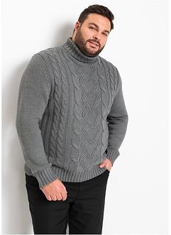 Pull col roulé à motif torsadé, bpc selection