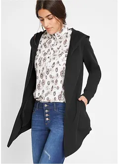 Gilet long en molleton de coton mélangé, bonprix