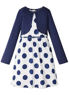 Robe fille + ceinture + boléro fille (Ens. 3 pces.), bonprix