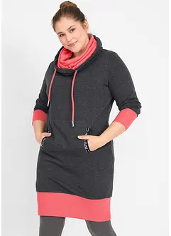 Robe sweat-shirt avec poche kangourou, bonprix