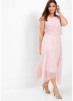 Robe en crêpe premium avec dentelle, bonprix