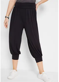 Pantalon sarouel à taille confortable, longueur 3/4, bonprix