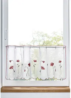 Brise-bise transparent à broderies florales, bonprix