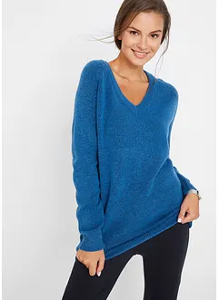 Pull en maille col V, bpc bonprix collection