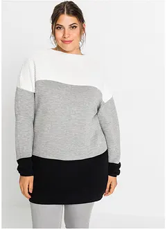 Pull long à rayures, bonprix