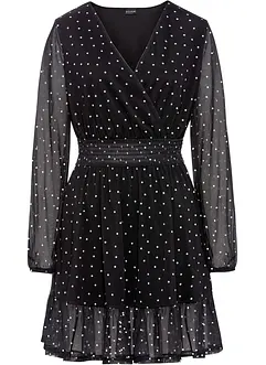 Robe courte à base volantée, bonprix