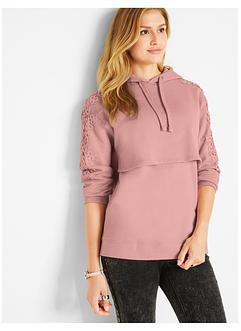 Sweat-shirt de grossesse /d'allaitement avec dentelle, bpc bonprix collection