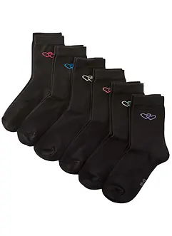 Lot de 6 paires de chaussettes coton, bonprix