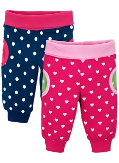 Lot de 2 pantalons sweat bébé coton, bonprix