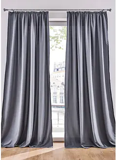 Lot de 2 rideaux en microfibre facile d’entretien, bonprix