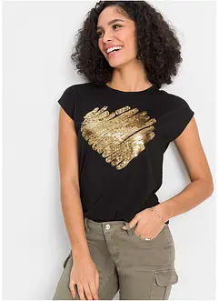 T-shirt à paillettes, bonprix