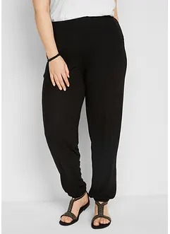 Pantalon en jersey léger avec ceinture confortable et chevilles élastiques, bonprix