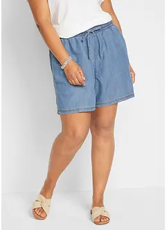 Short en denim léger avec du lin, bonprix