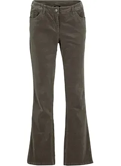 Pantalon stretch en velours côtelé, Bootcut, bonprix