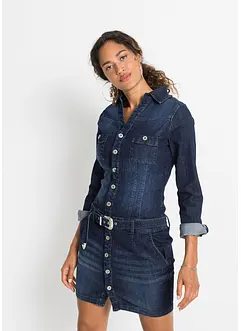 Robe en jean avec ceinture, bonprix