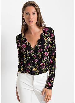Blouse cache-cœur, manches longues, BODYFLIRT