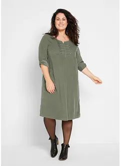 Robe-chemise en velours côtelé, bonprix