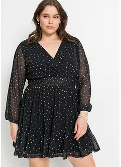 Robe courte à base volantée, bonprix