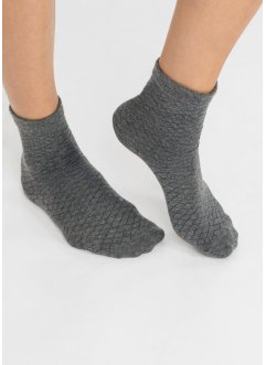 Lot de 4 paires de chaussettes avec bord non comprimant avec coton bio, bpc bonprix collection
