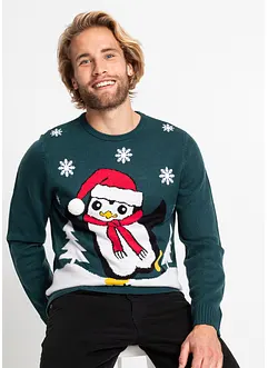 Pull avec motif de Noël, bonprix