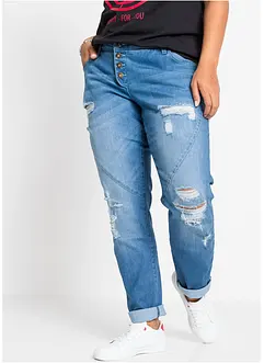 Jean Boyfriend Destroyed avec polyester recyclé, bonprix