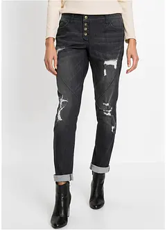 Jean Boyfriend Destroyed avec polyester recyclé, bonprix