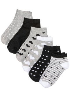 Lot de 6 paires de chaussettes courtes avec coton bio, bpc bonprix collection