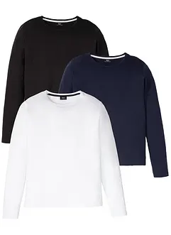 Lot de 3 tee-shirts manches longues, bonprix