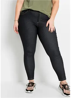 Legging effet jean avec zips, bonprix