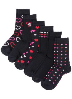 Lot de 6 paires de chaussettes femme coton, bpc bonprix collection