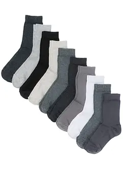 Lot de 10 paires de chaussettes basiques avec coton, bonprix