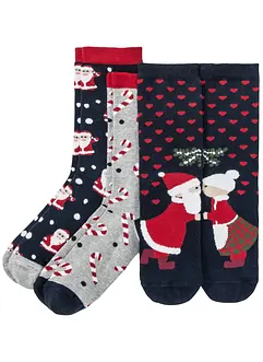 Lot de 3 paires de chaussettes de Noël, bonprix