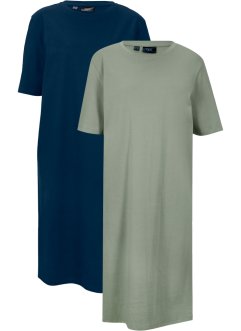 Lot de 2 robes T-shirt, oversized, bpc bonprix collection